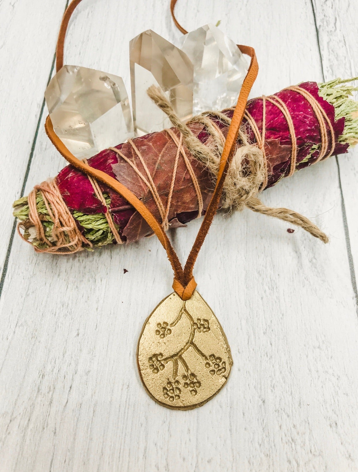 Flowers pendant - Earth Sage Jewelry